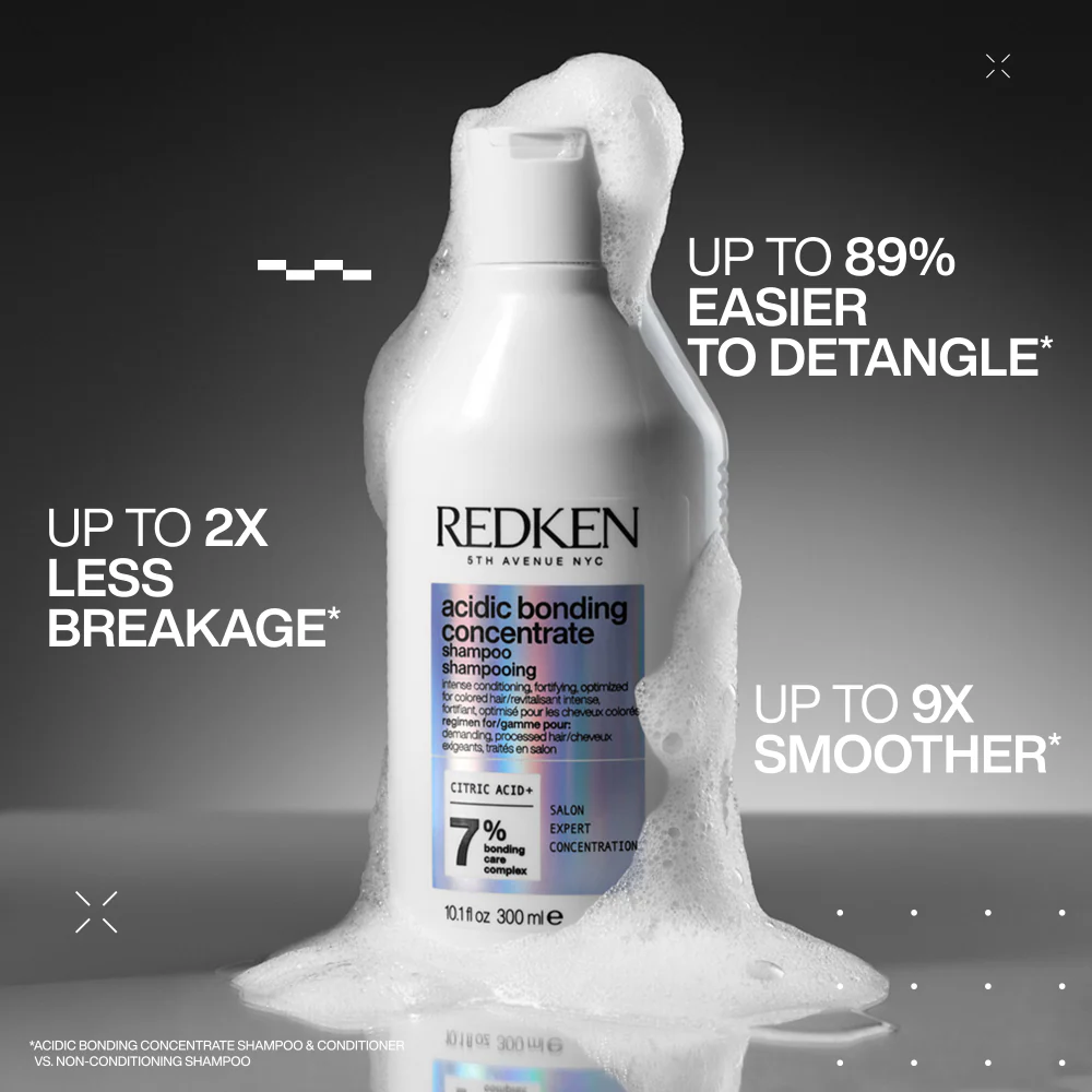 Redken Acidic Bonding Concentrate Shampoo 300ml, Conditioner 300ml & Bandage Balm 75ml Trio - Image 2