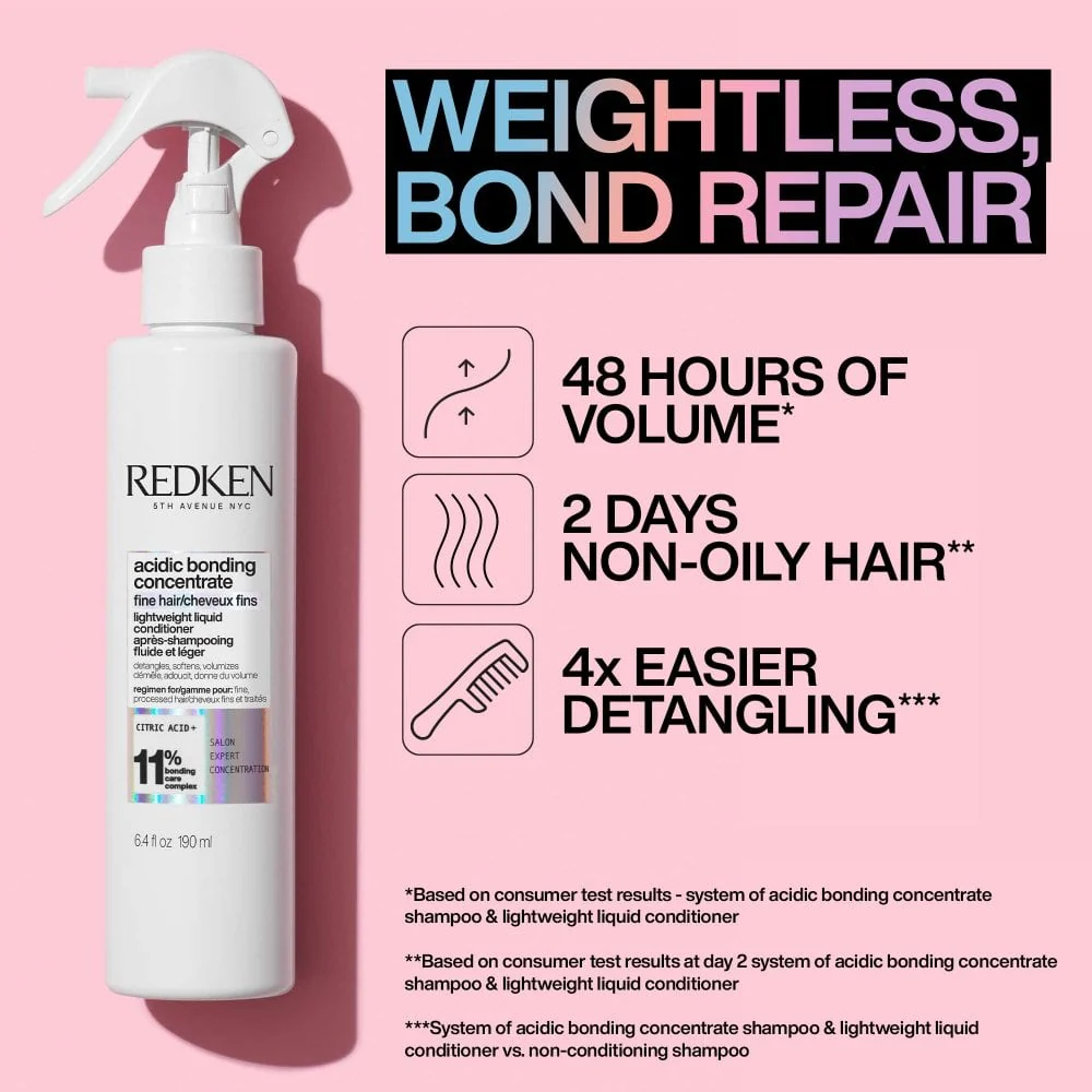 Redken Acidic Bonding Concentrate Shampoo 300ml & Lightweight Liquid Conditioner 190ml Twin - Image 5
