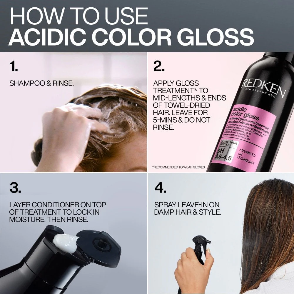 Redken Acidic Colour Gloss Gentle Cleansing Shampoo 1000ml - Image 4