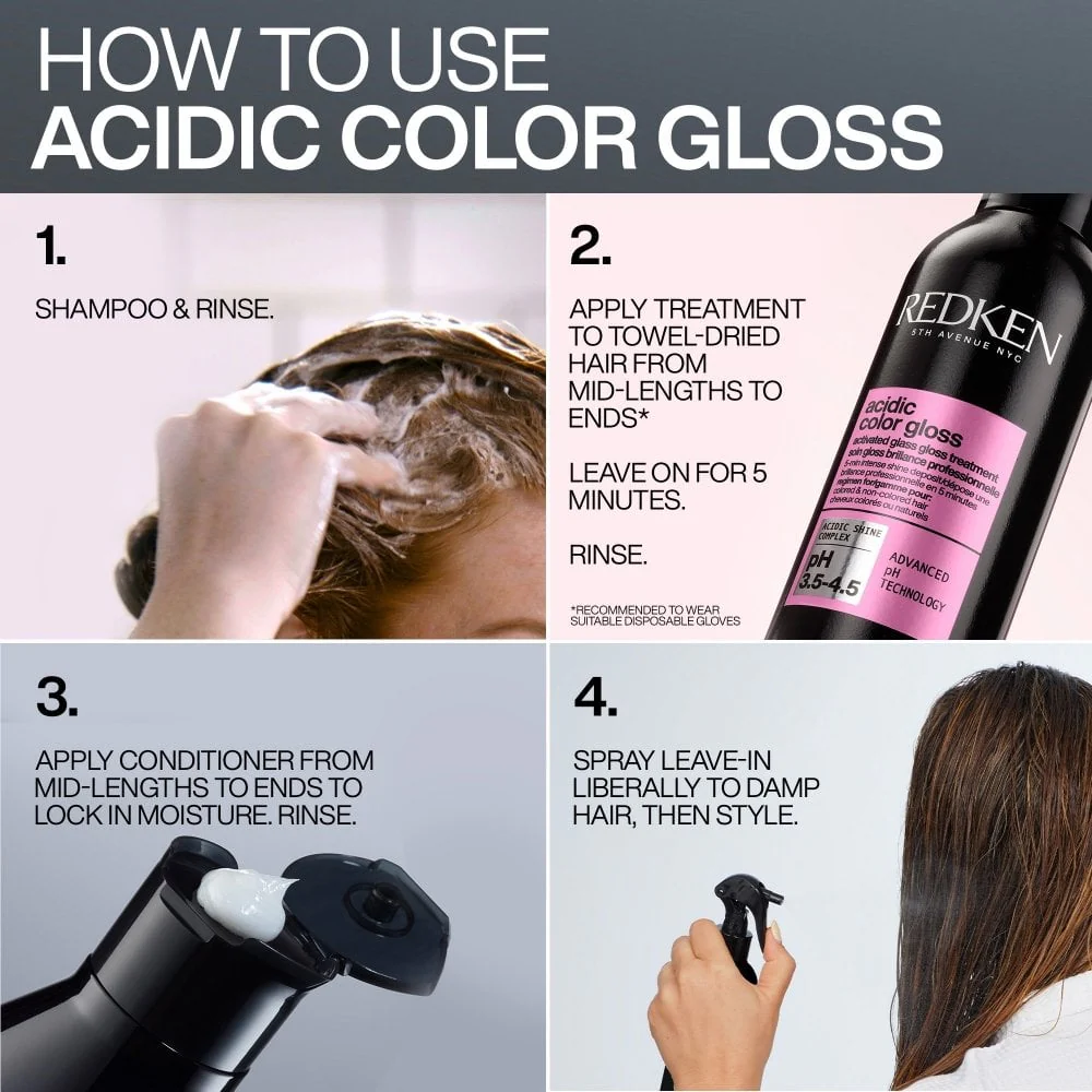 Redken Acidic Colour Gloss Heat Protection Leave-In Spray 190ml - Image 6