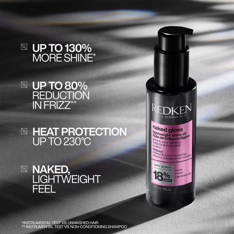 Redken Acidic Colour Gloss Naked Gloss Lightweight Shine Oil 100ml - Image 3