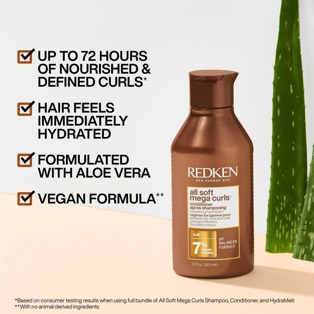 Redken All Soft Mega Curls Hydrating Conditioner 300ml - Image 2