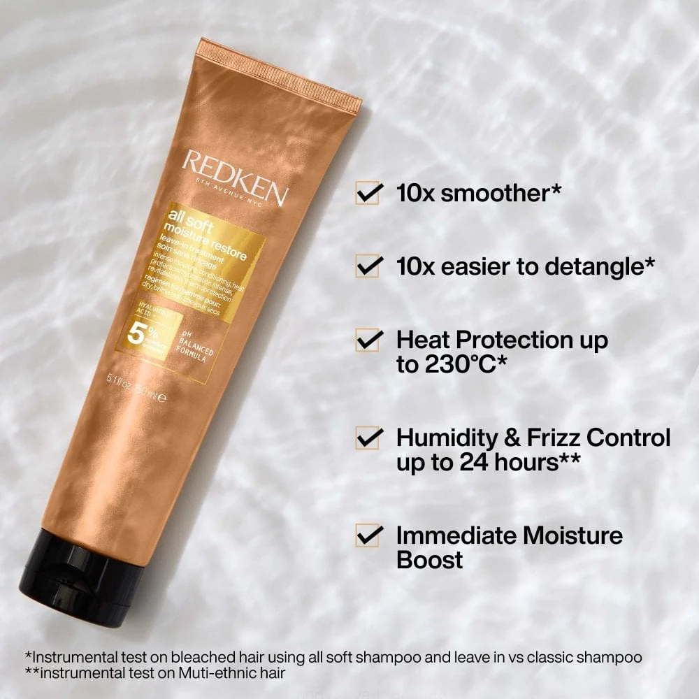 Redken All Soft Moisture Restore Leave-In Treatment 150ml - Image 3