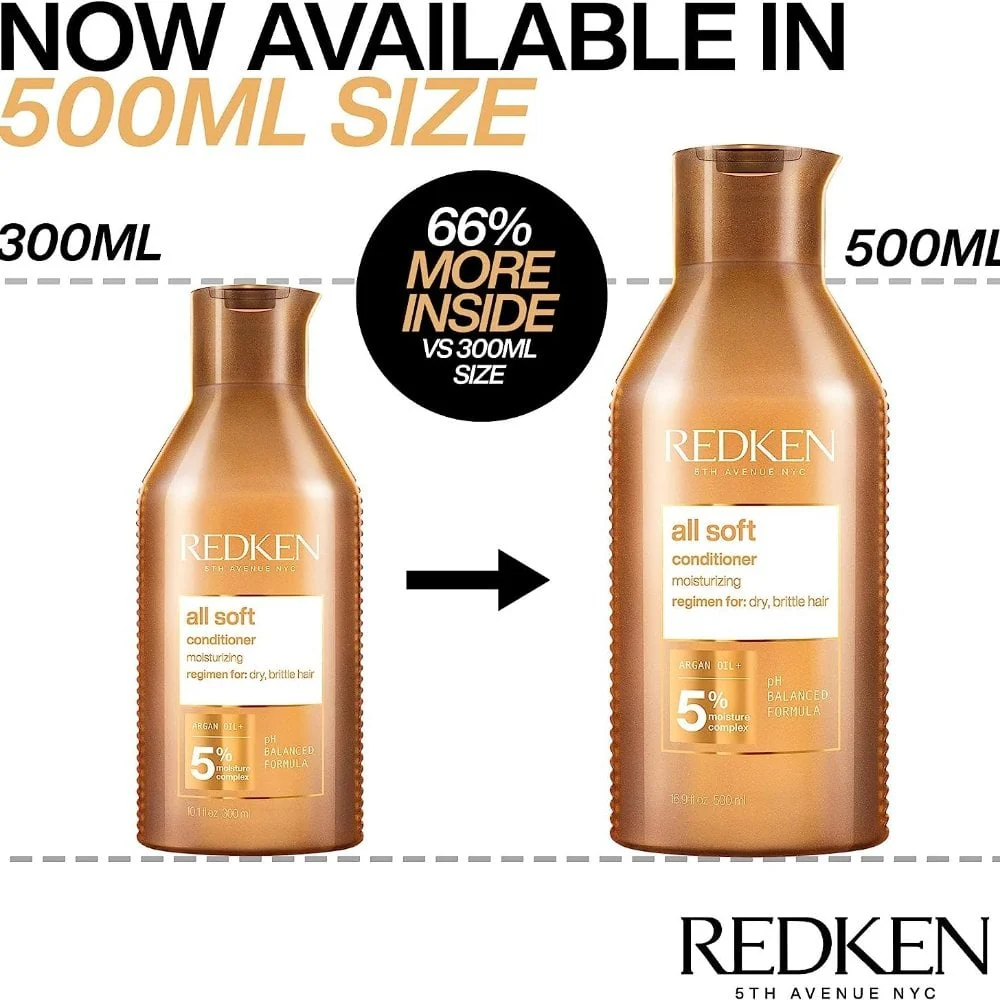 Redken All Soft Moisturising Conditioner 500ml - Image 2