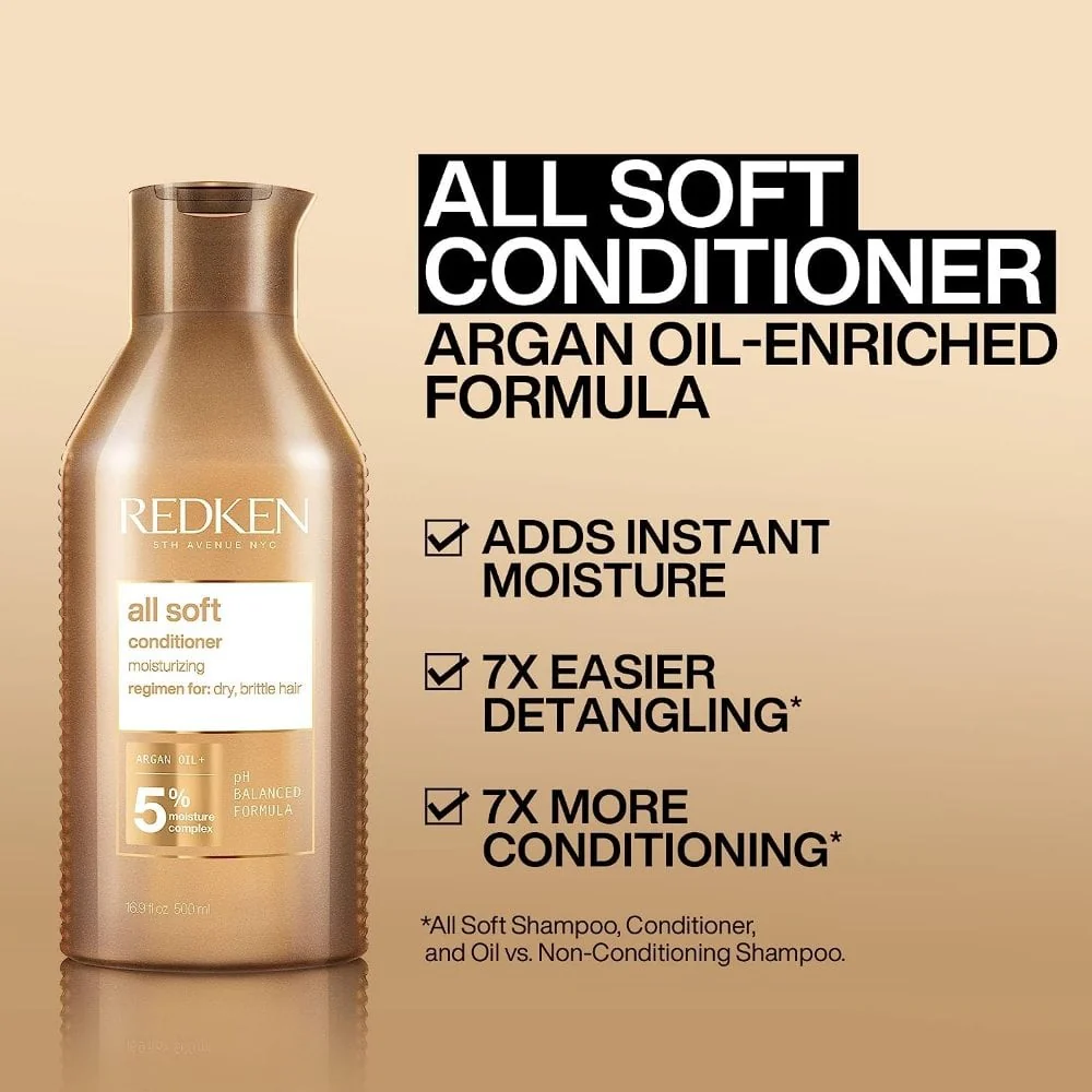 Redken All Soft Moisturising Conditioner 500ml - Image 3