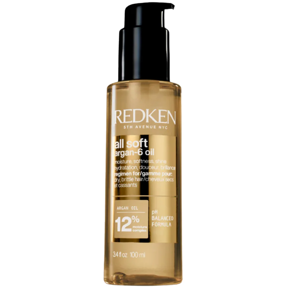 Redken All Soft Moisturising Shampoo 300ml, Conditioner 300ml & Argan-6 Hair Oil 100ml Bundle - Image 4
