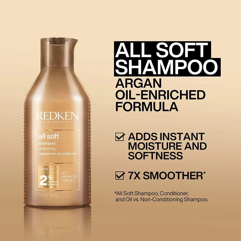 Redken All Soft Moisturising Shampoo 500ml - Image 3