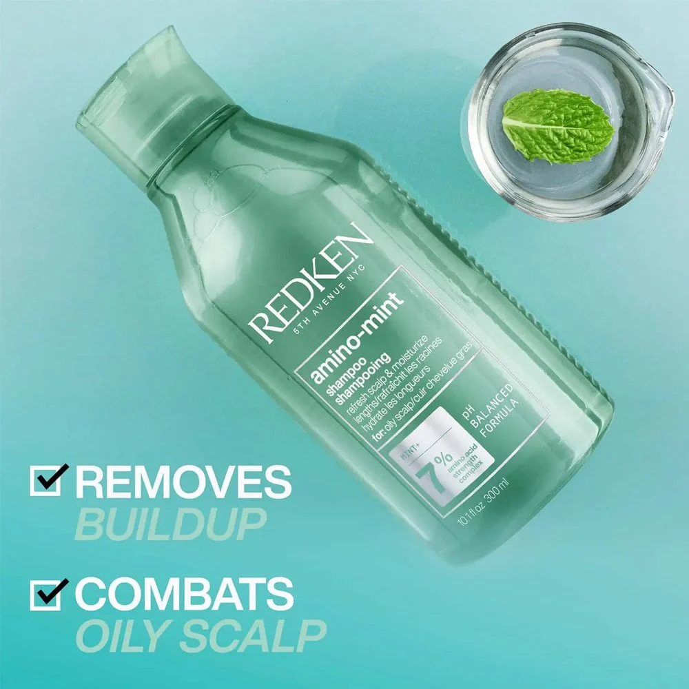 Redken Amino-Mint Scalp Refresh Shampoo for Oily Scalps 300ml - Image 5