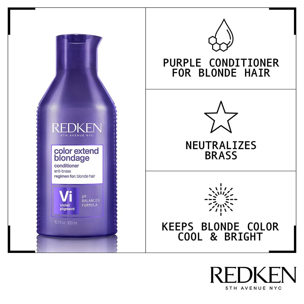 Redken Colour Extend Blondage Anti-Brass Conditioner 300ml - Image 5