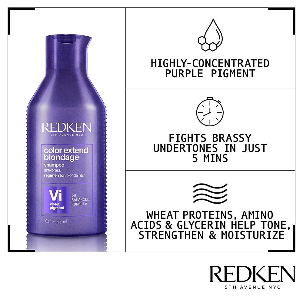 Redken Colour Extend Blondage Anti-Brass Shampoo 300ml - Image 4