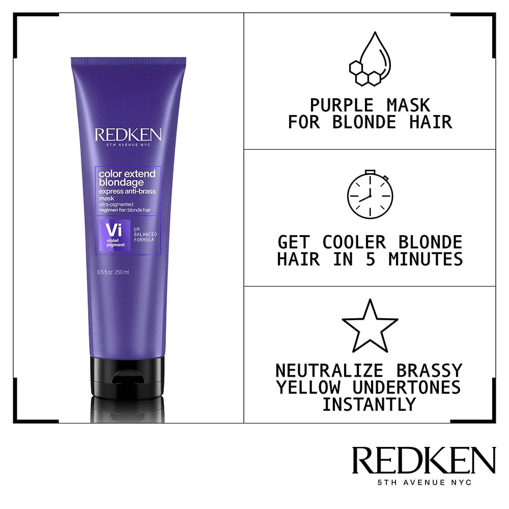 Redken Colour Extend Blondage Express Ultra-pigmented Anti-Brass Mask 250ml - Image 4