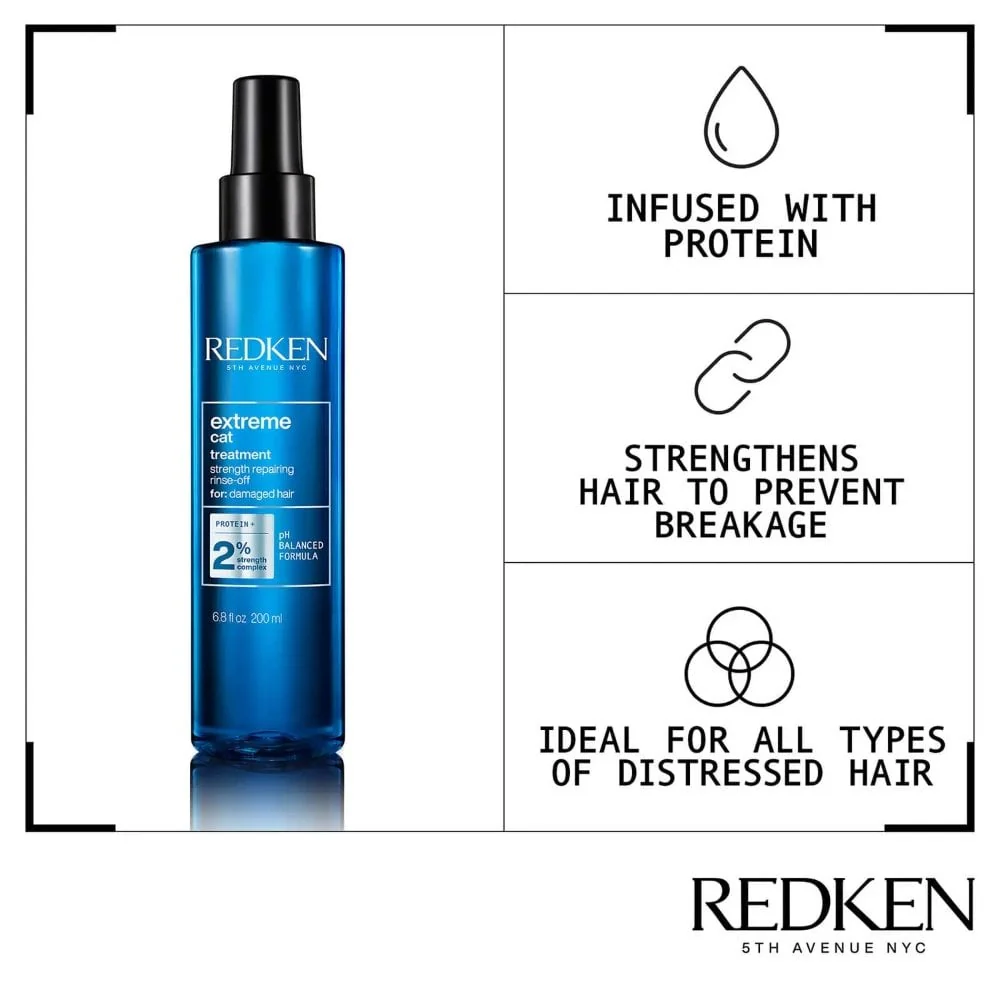 Redken Extreme CAT Anti-Damage Protein Reconstructing Rinse Out Treatment 200ml - Image 3