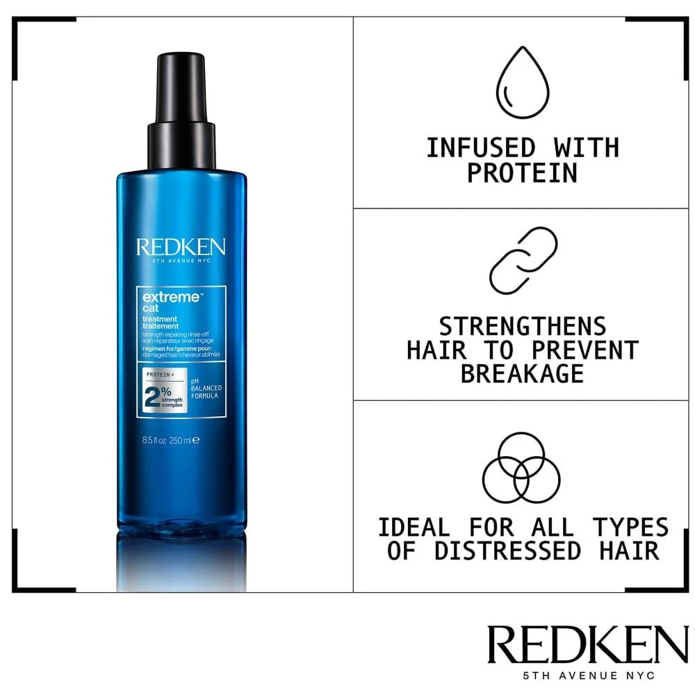 Redken Extreme CAT Anti-Damage Protein Reconstructing Rinse Out Treatment 250ml - Image 3