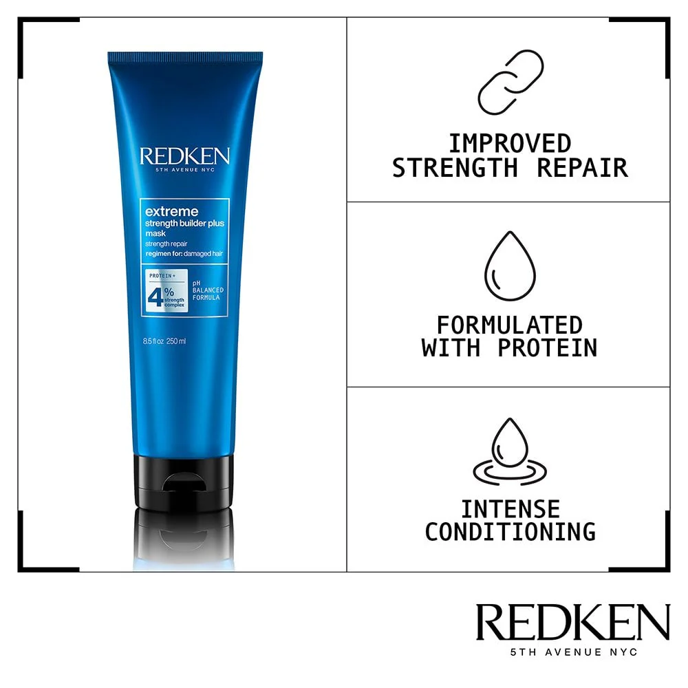 Redken Extreme Strength Builder Plus Strength Repair Mask 250ml - Image 4