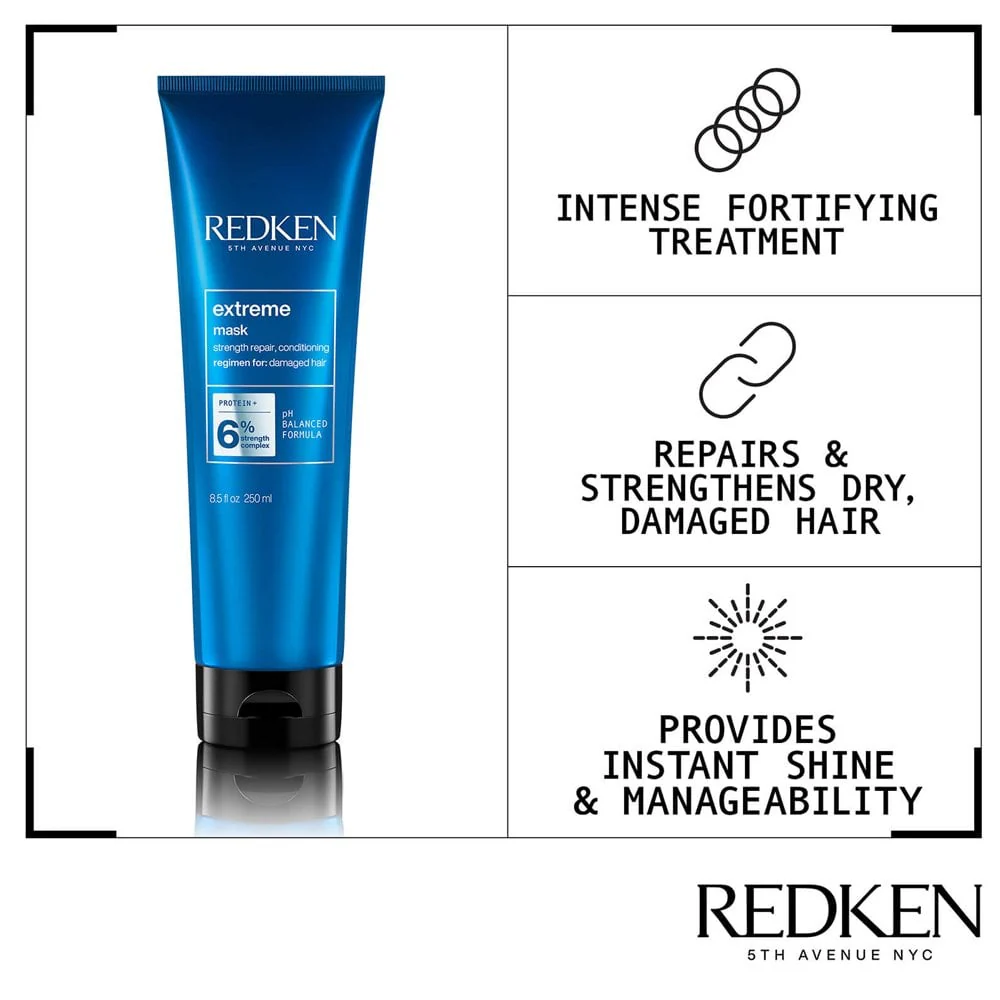 Redken Extreme Strength Repair Conditioning Mask 6% 250ml - Image 4