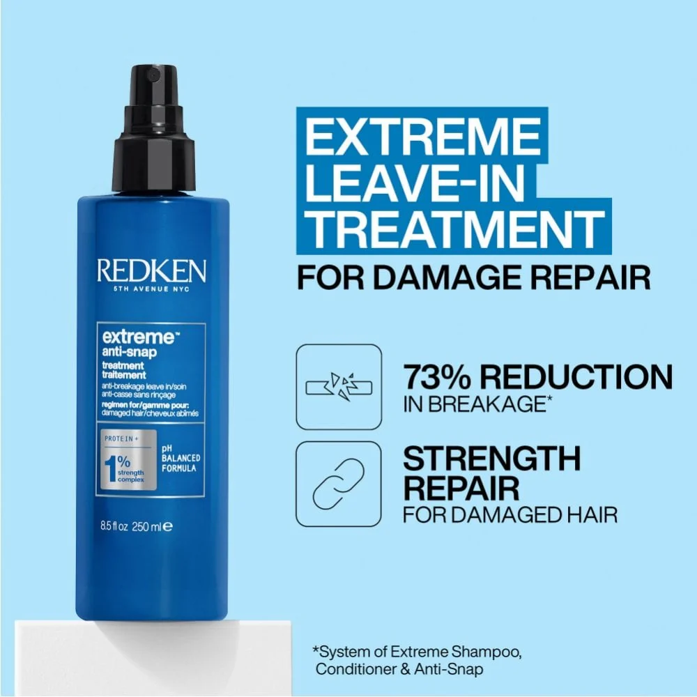 Redken Extreme Strength Repair Shampoo 300ml, Conditioner 300ml + Anti-Snap 250ml Bundle - Image 4