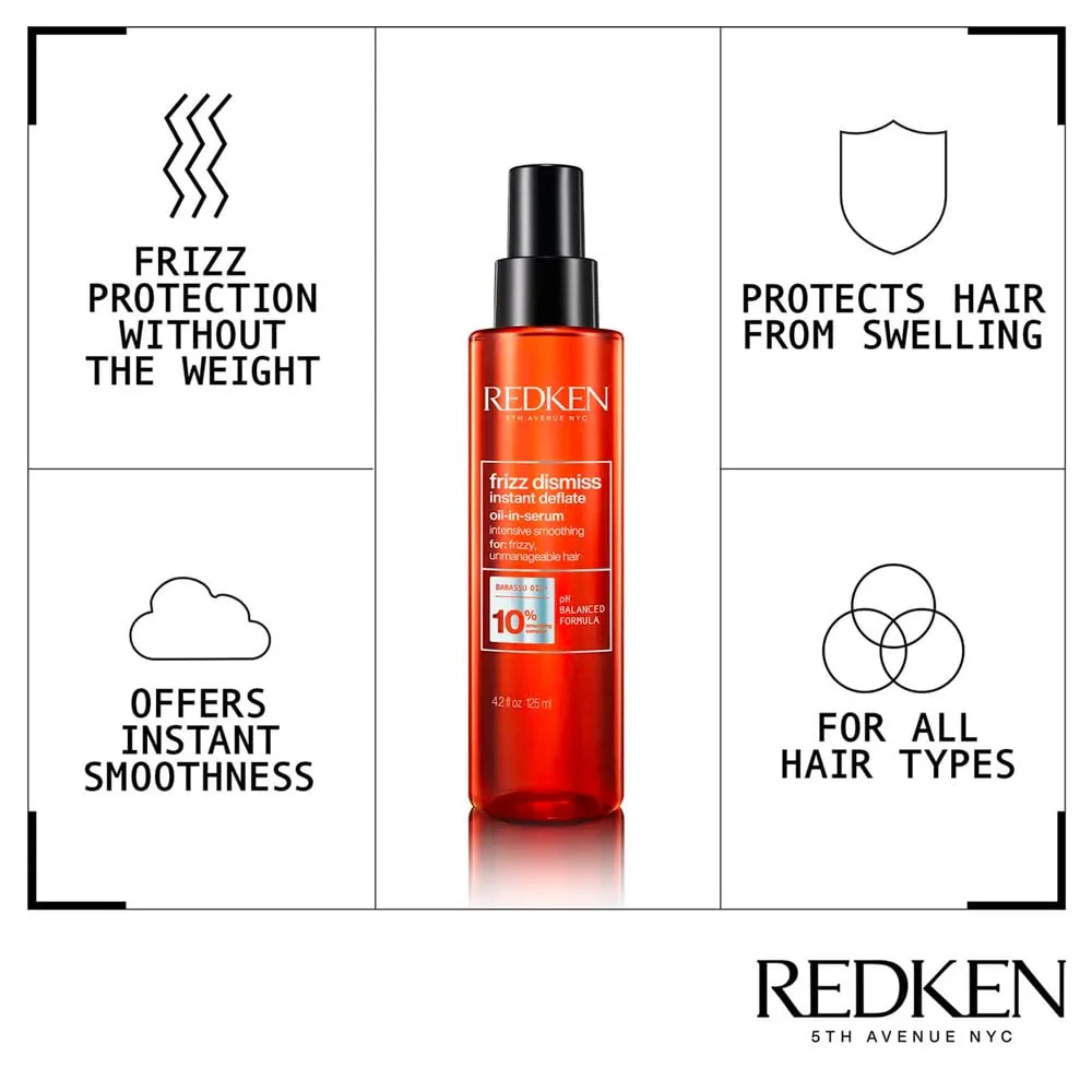 Redken Frizz Dismiss Instant Deflate Oil-In Serum 125ml - Image 4