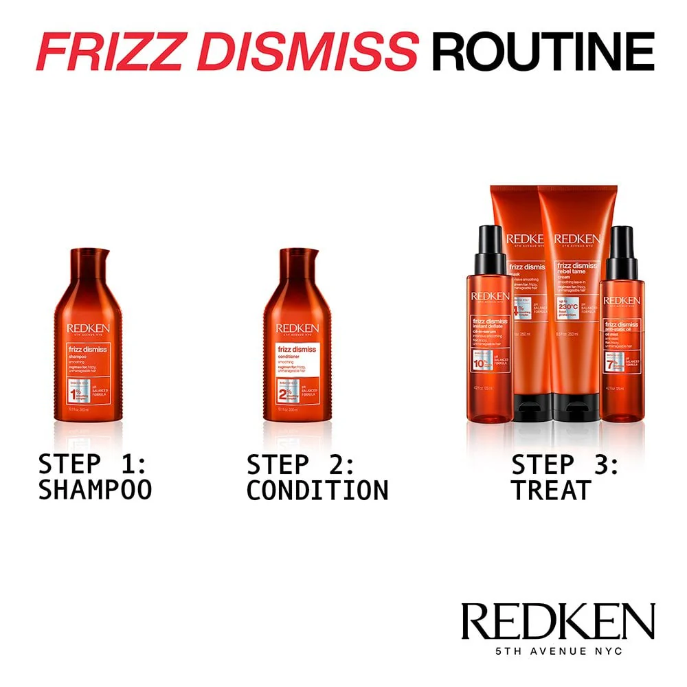 Redken Frizz Dismiss Smoothing Shampoo & Conditioner Twin 2 x 300ml - Image 4