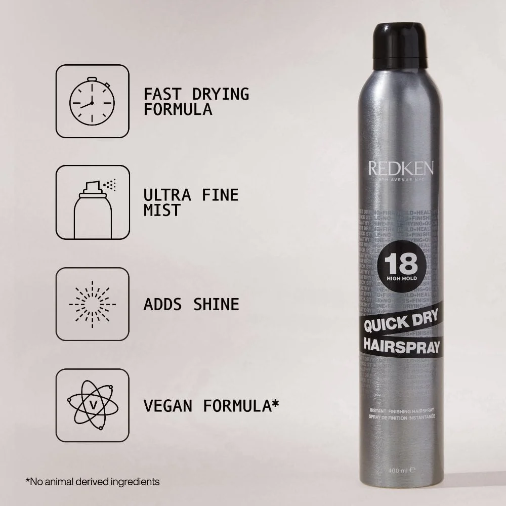 Redken Quick Dry 18 Finishing Hairspray 400ml - Image 3
