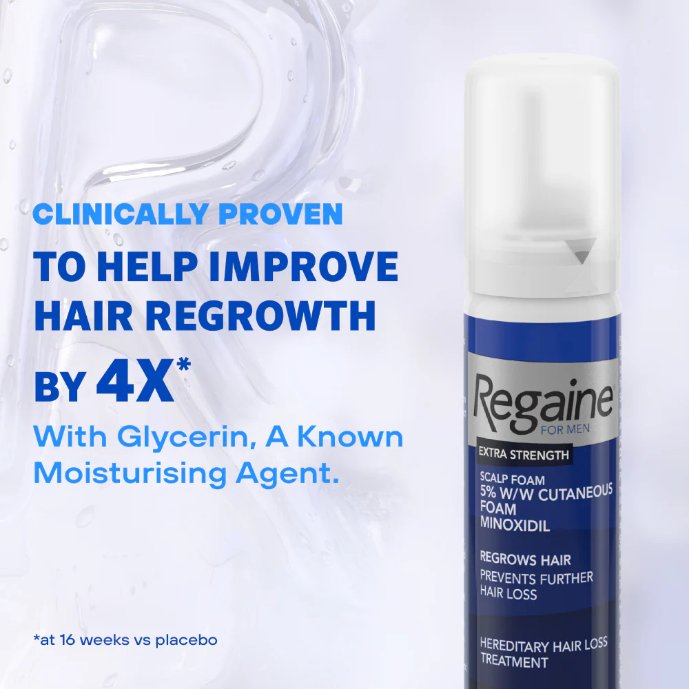 Regaine For Men 5% Extra Strength Regrowth Foam 1 Month Supply - Image 4