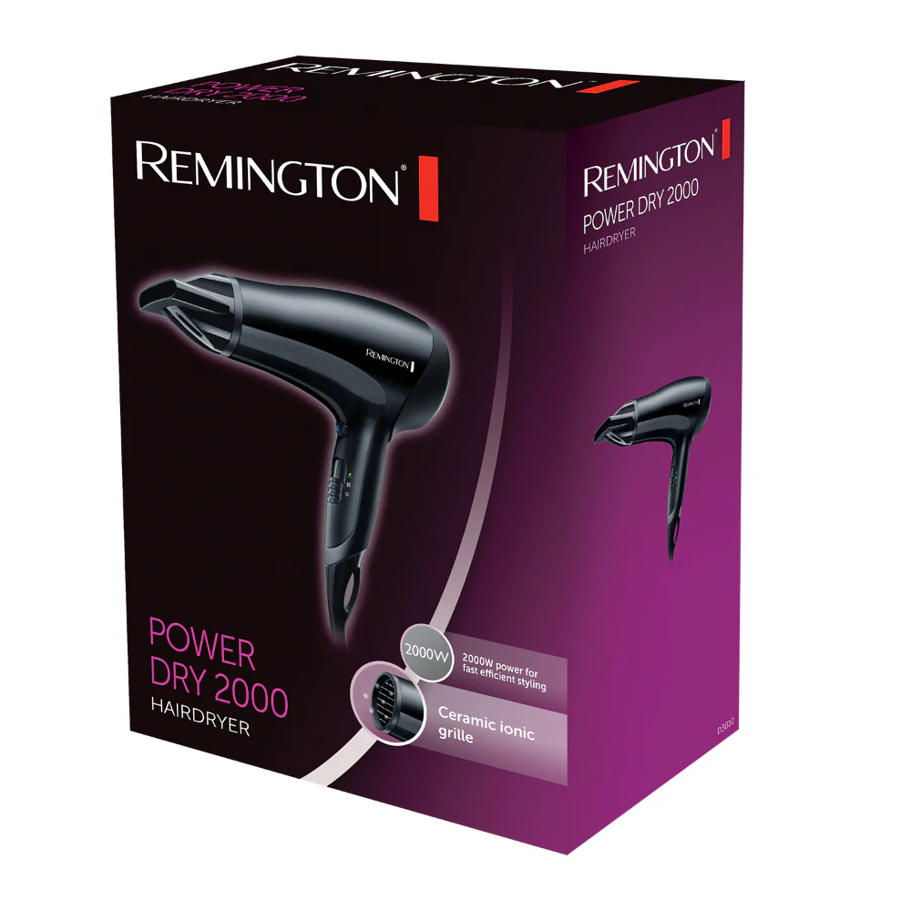 Remington Power Dry Hairdryer D3010 - Image 3