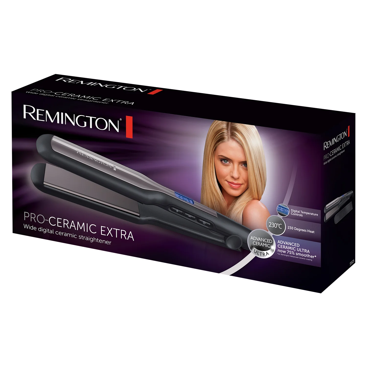 Remington Pro-Ceramic Extra Wide Digital Ceramic Straightener S5525 - Image 9