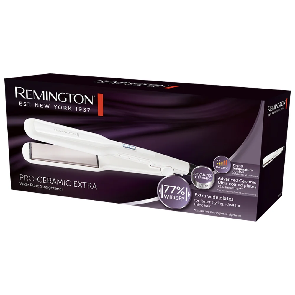 Remington Pro Ceramic Extra Wide Plate Hair Straightener S5527 - Image 2