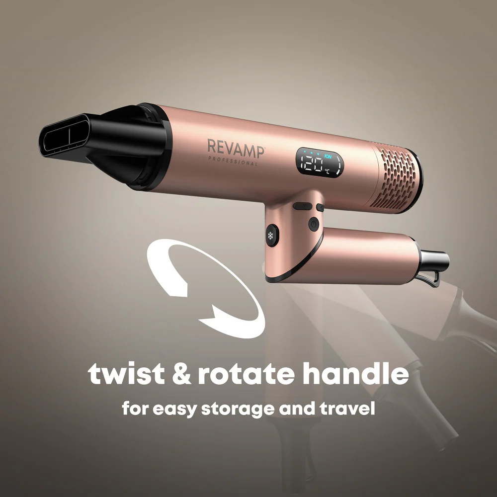 Revamp Dynamic Radiance X Shine Digital Intelligent Ionic Hair Dryer Gold - Image 6