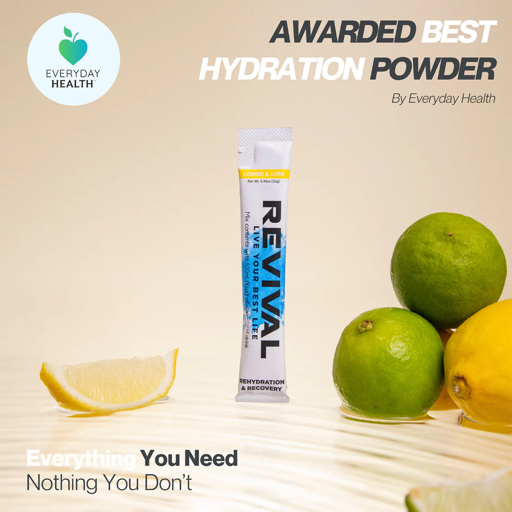 Revival Lemon & Lime Rehydration & Recovery Electrolyte Drink Mix x6 - Image 3