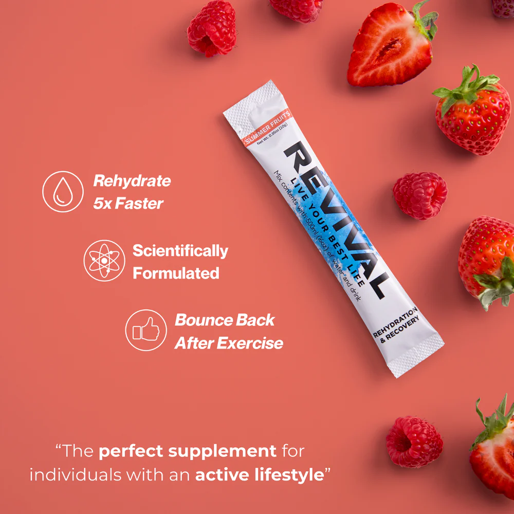 Revival Summer Fruits Rehydration & Recovery Electrolyte Drink Mix x6 - Image 5