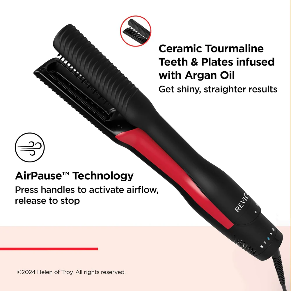 Revlon Pro Collection One-Step Air Straight 2-In-1 Hair Dryer & Straightener Black - Image 2