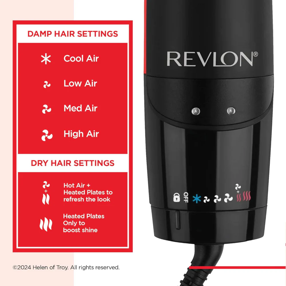 Revlon Pro Collection One-Step Air Straight 2-In-1 Hair Dryer & Straightener Black - Image 3