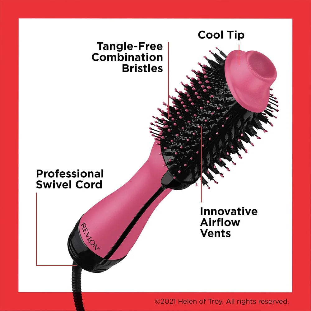 Revlon Pro Collection Salon One-Step Hair Dryer & Volumiser Pink - Image 3