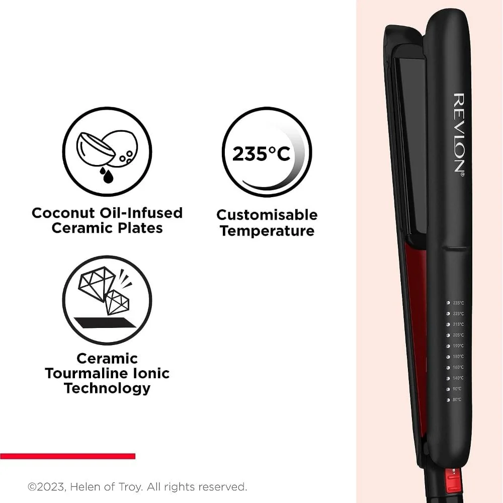 Revlon Pro Collection SmoothStay 25mm Coconut Oil-Infused Straightener & Travel Pouch - Image 4