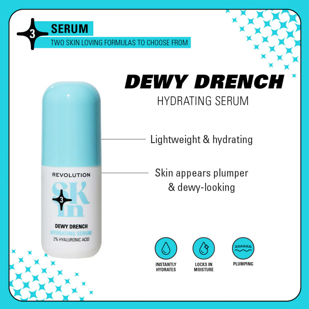 Revolution Skincare Dewy Drench Hydrating Serum 30ml - Image 3