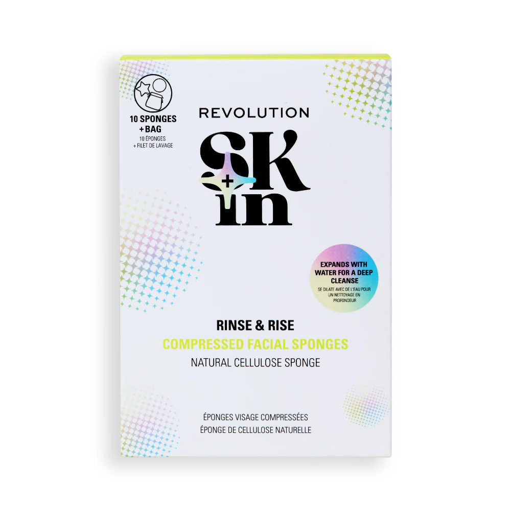 Revolution Skincare Rinse & Rise Compressed Cellulose Facial Sponges Pack of 10 - Image 4