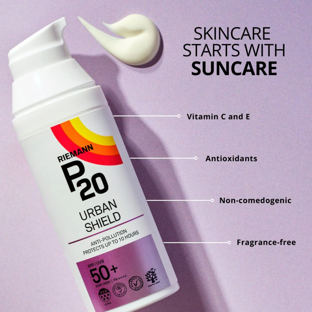 Riemann P20 Original Face Urban Shield Sun Cream SPF50+ 50g - Image 6