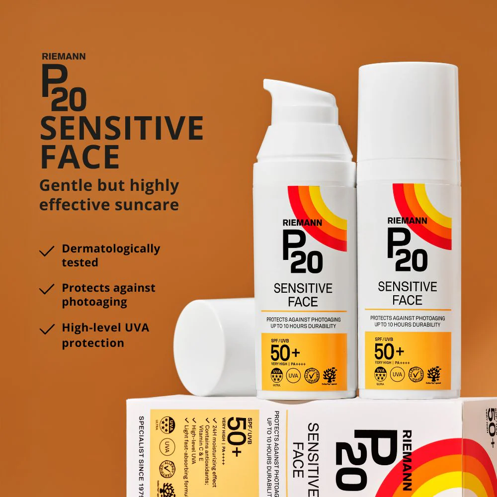 Riemann P20 Sensitive Skin Face Sun Cream SPF50+ 50g - Image 3