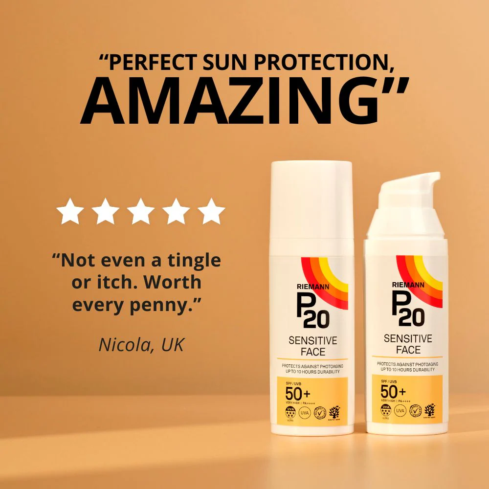 Riemann P20 Sensitive Skin Face Sun Cream SPF50+ 50g - Image 7