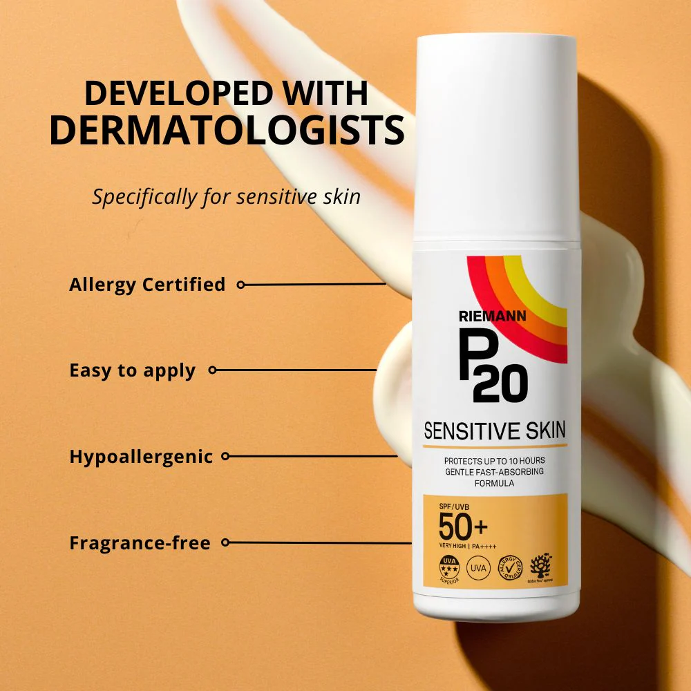 Riemann P20 Sensitive Skin Sun Cream SPF50+ 100ml - Image 5