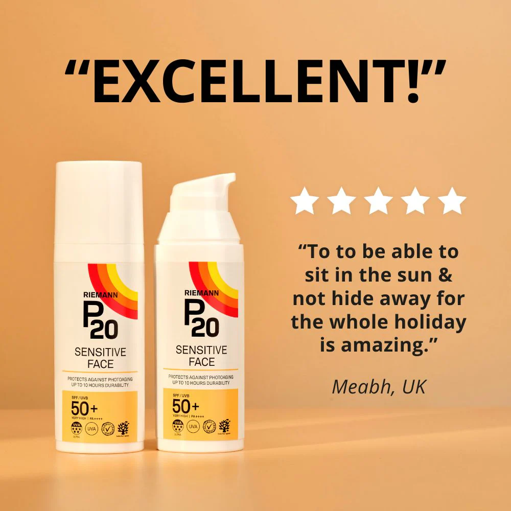 Riemann P20 Sensitive Skin Sun Cream SPF50+ 100ml - Image 7