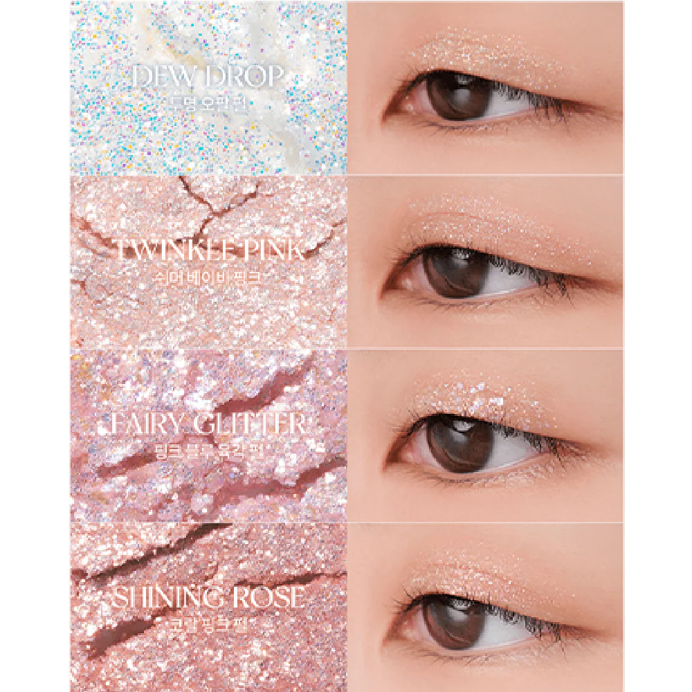 ROM&ND Better Than Palette 00 Light & Glitter Garden 10 Colour Makeup Palette - Image 5
