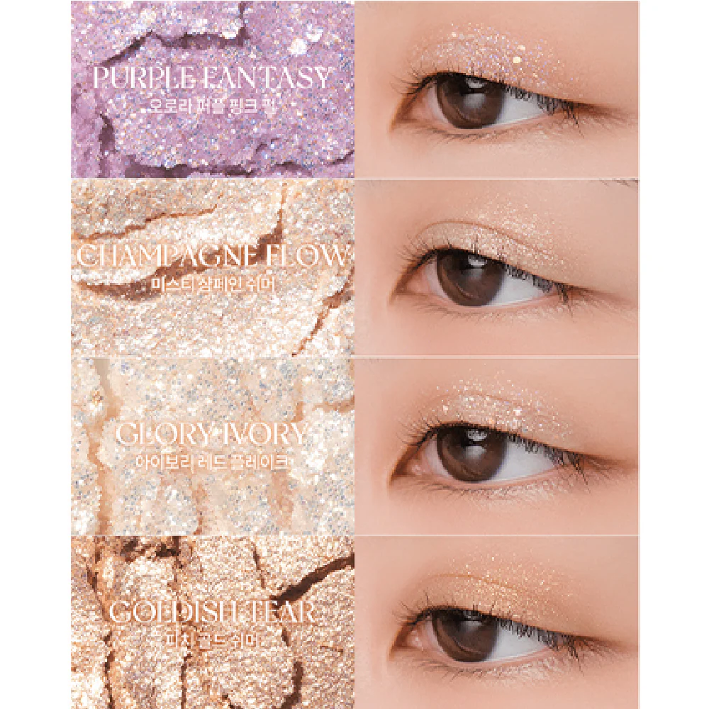 ROM&ND Better Than Palette 00 Light & Glitter Garden 10 Colour Makeup Palette - Image 6