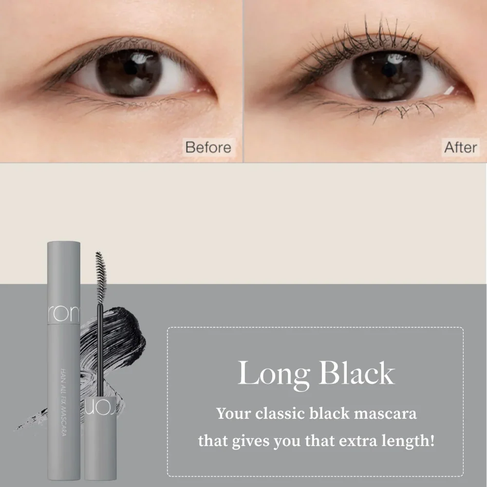 ROM&ND Han All Fix Mascara L01 Long Black 7g - Image 2