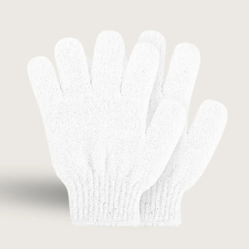 Rose & Caramel White Exfoliating Gloves 1 Pair - Image 2