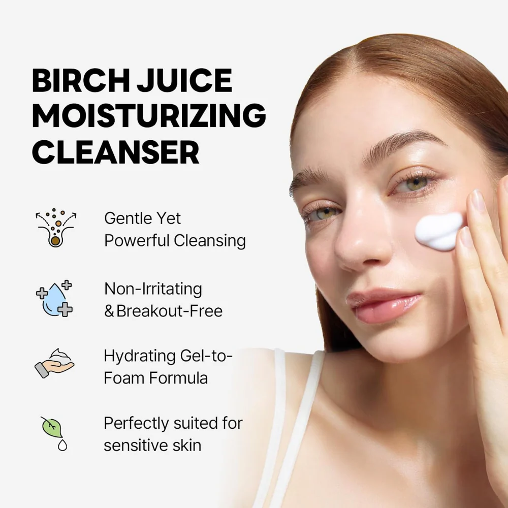 Round Lab Birch Juice Moisturising Cleanser 150ml - Image 3