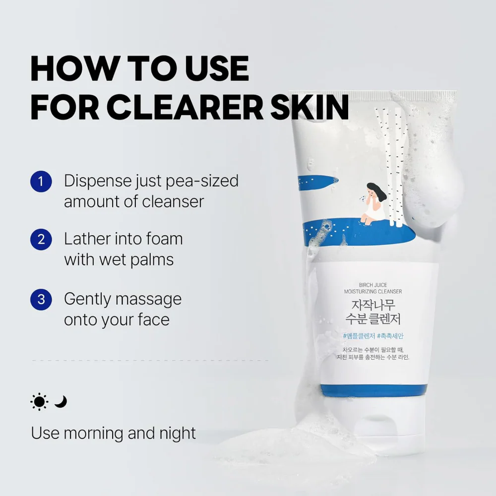 Round Lab Birch Juice Moisturising Cleanser 150ml - Image 5