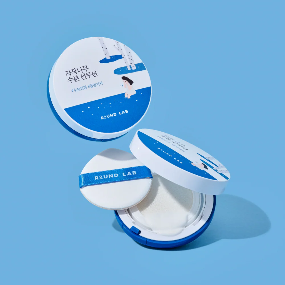 Round Lab Birch Juice Moisturising Sun Cushion SPF50+ 15g - Image 3