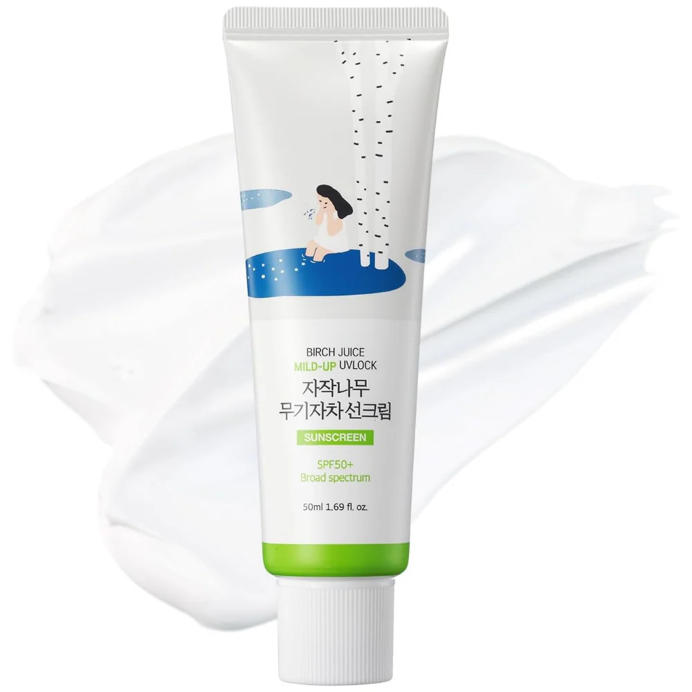 Round Lab Birch Juice UVLock Mild-Up Sunscreen PA++++ SPF50+ 50ml - Image 2