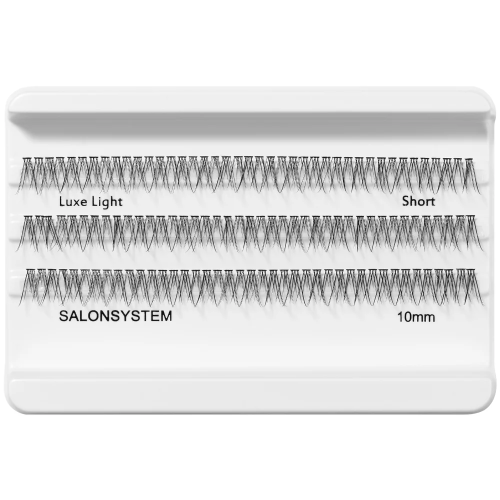 Salon System Individual 3D Luxe Individual Lashes Light Short Black - Image 2